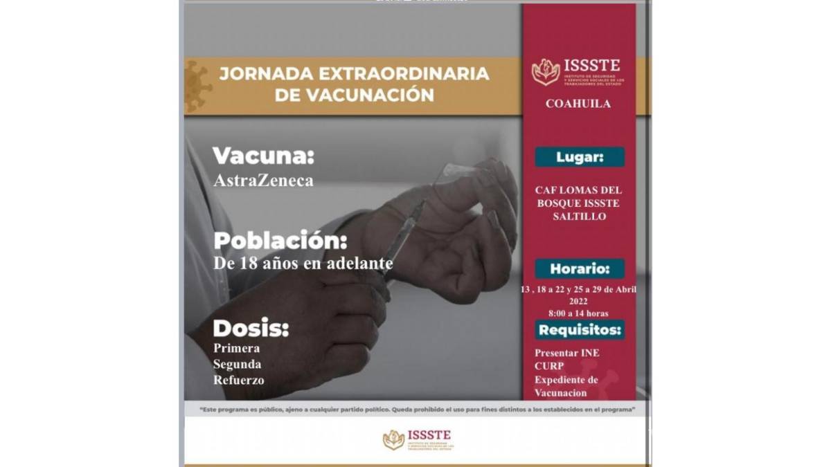 $!En todas las células de vacunación se estarán aplicando primeras y segundas dosis, además de refuerzos contra el COVID-19.