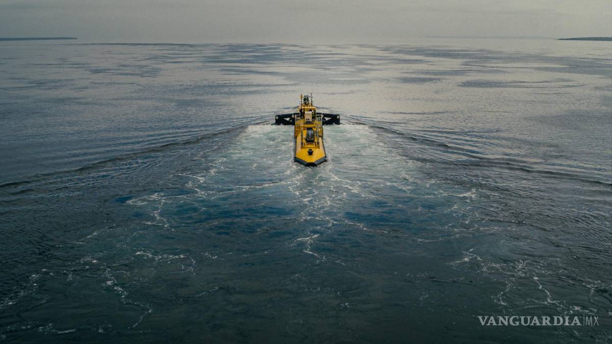 $!Planta mareomotriz flotante O2 vista aérea frontal. EFE/Daniel Galilea/Orbital Marine Power