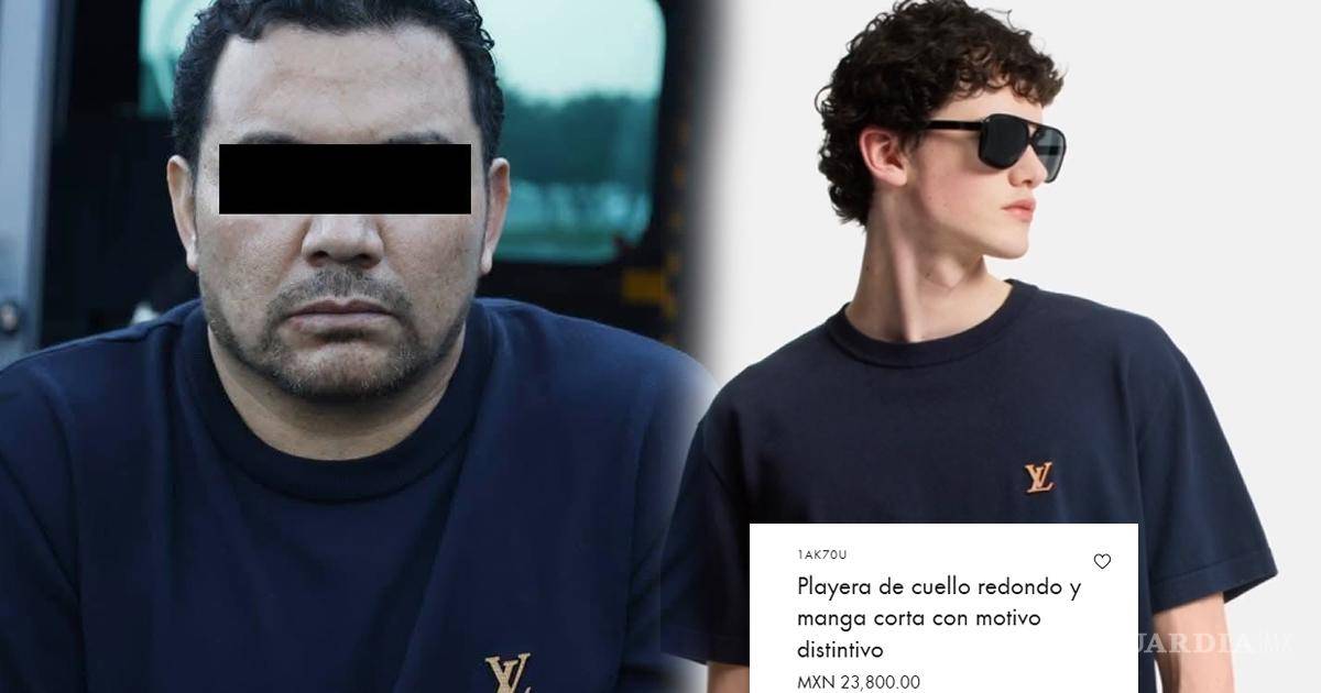 ‘R1’ portaba playera Louis Vuitton de 24 mil pesos al ser detenido; recuerda a capos como ‘La Barbie’ y ‘El JJ’