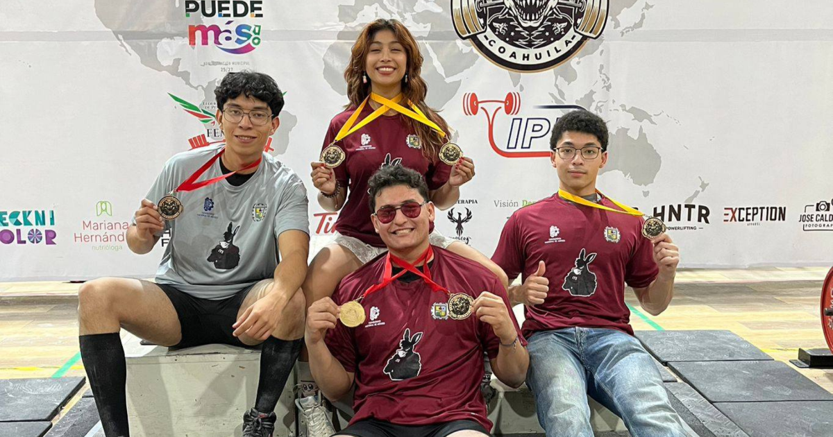 Burros Pardos suman oro y dos bronces en el Estatal de Powerlifting en Torreón