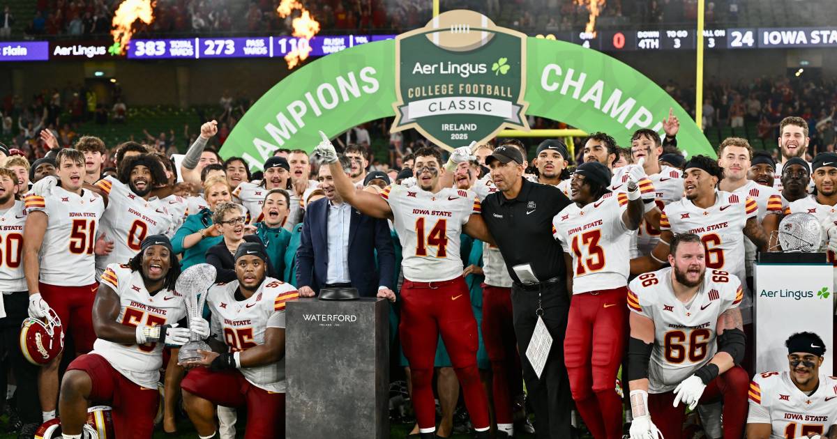 Iowa State inicia la temporada 2025 con victoria sobre Kansas State en Irlanda