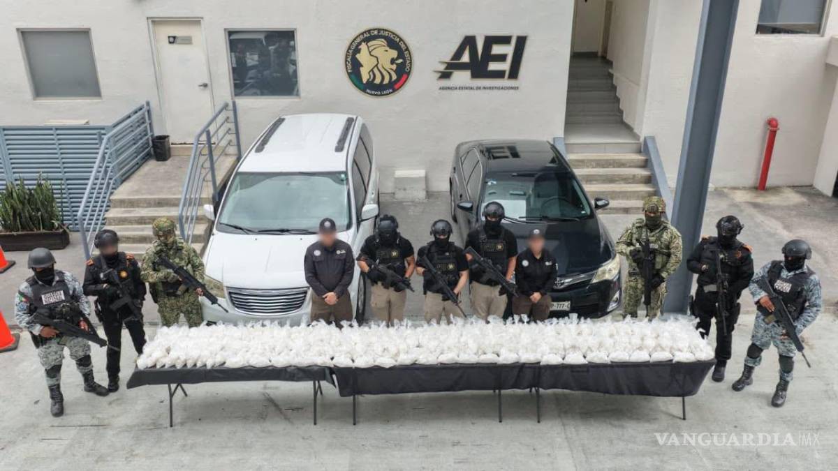 Golpe al tráfico de drogas en Nuevo León: decomisan 135 kilos de cristal