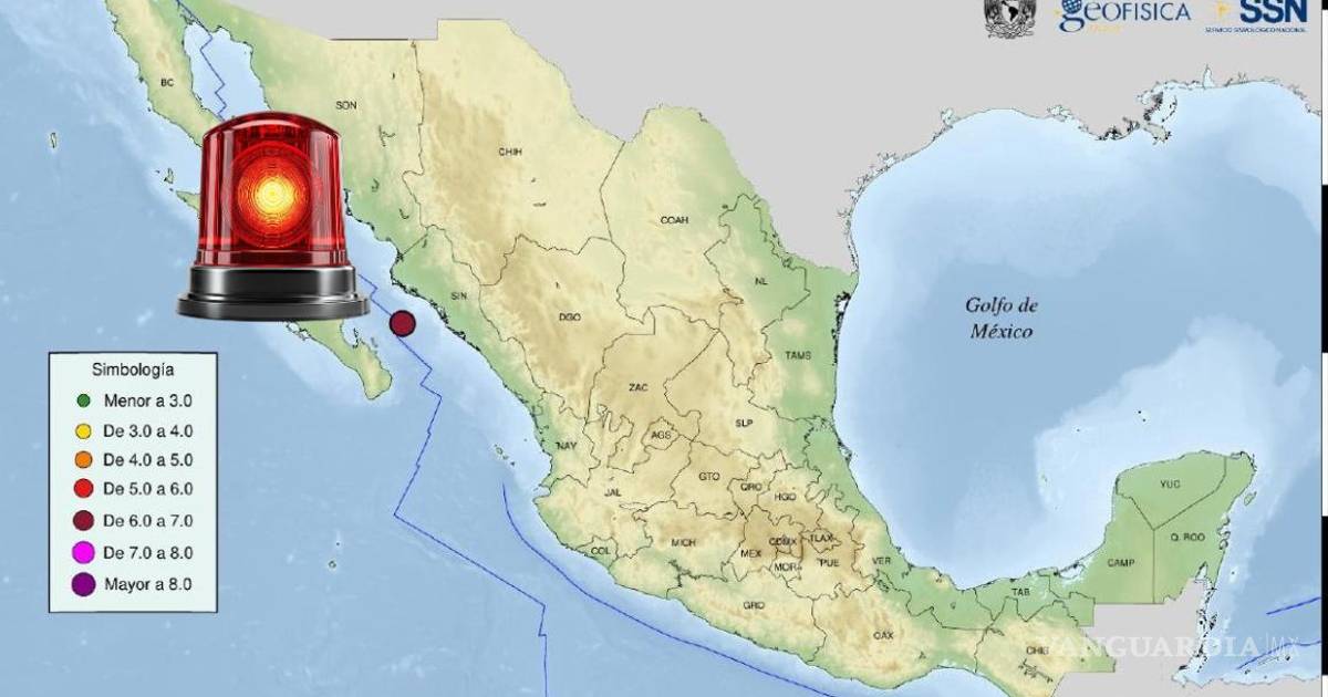 Sismo de 6.1 sacude a Guasave, Sinaloa; reportan 13 réplicas