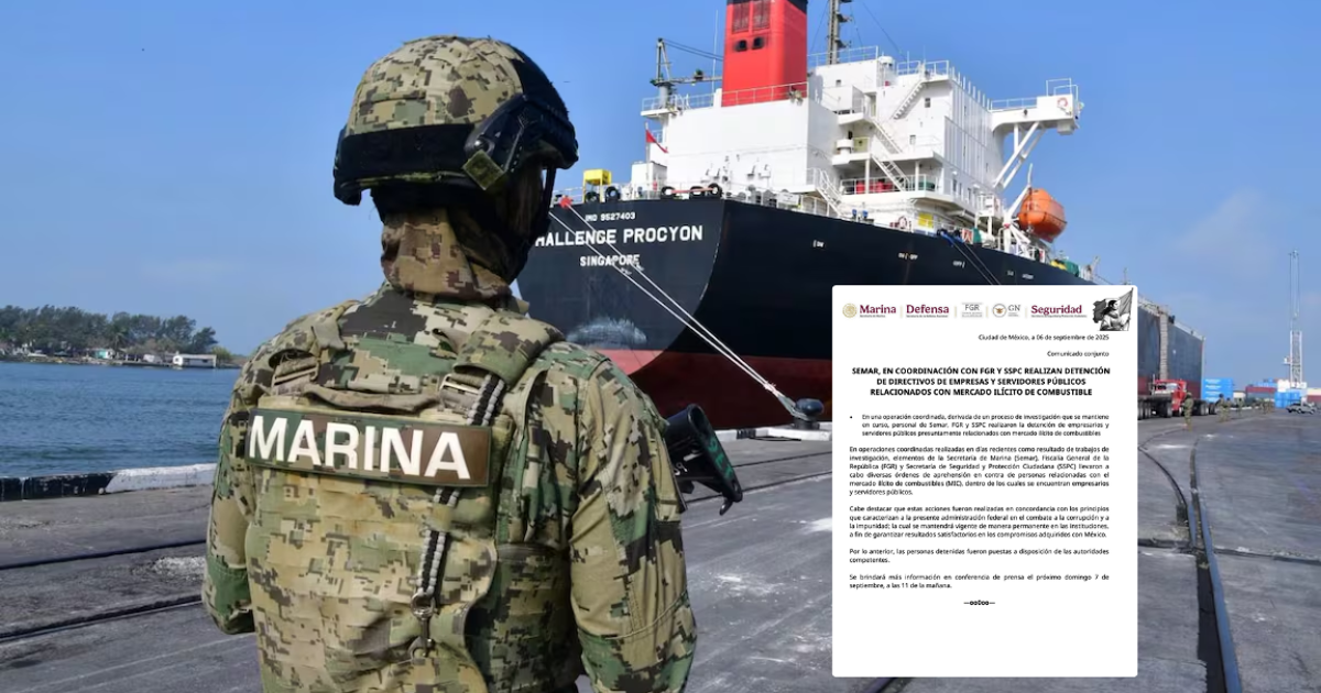 Detienen a empresarios y funcionarios públicos tras mega decomiso de 10M de litros de hidrocarburos en Tampico