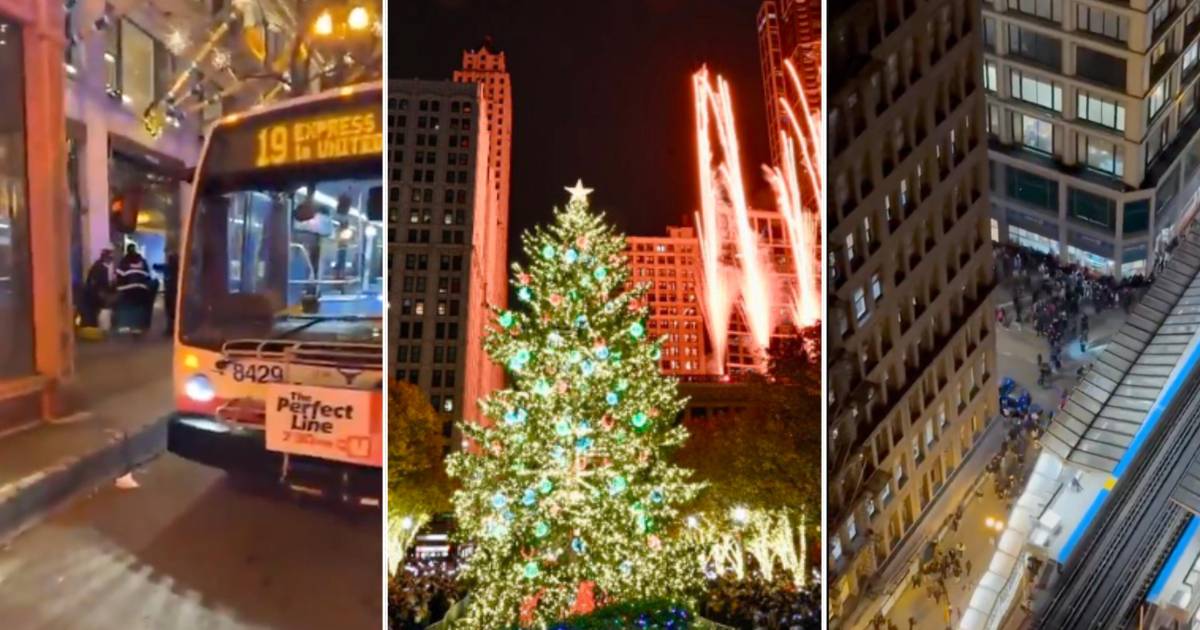 Tiroteo durante encendido de árbol en Chicago deja un muerto, siete heridos y amotinamientos