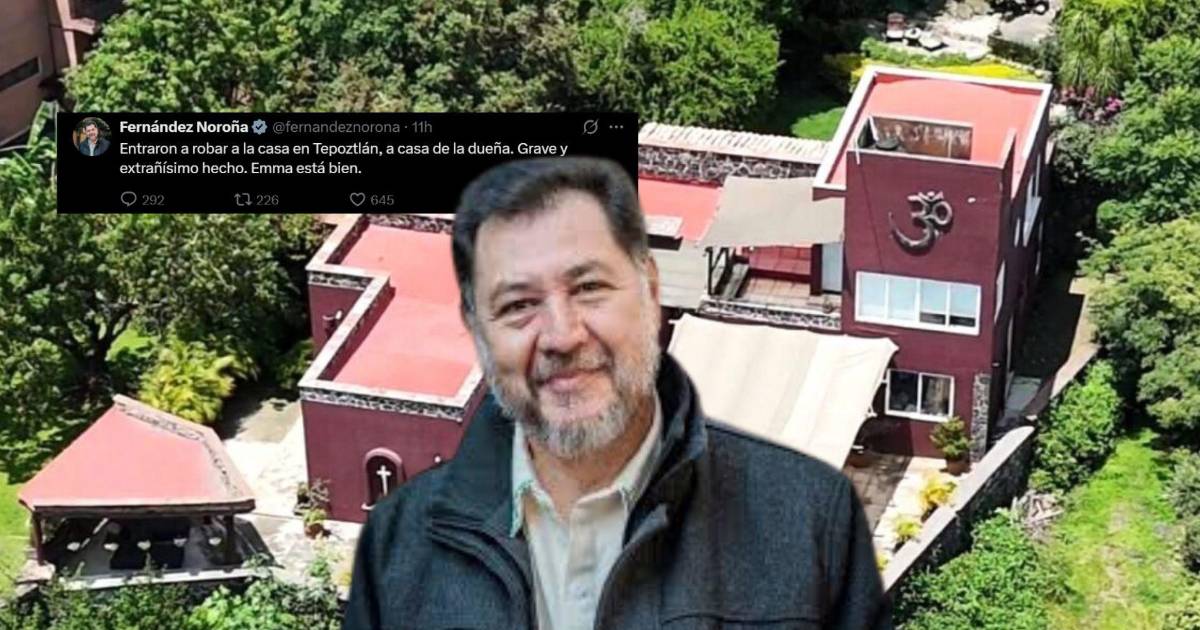Gerardo Fernández Noroña denuncia robo en su casa de Tepoztlán, Morelos, valuada en 12 mdp