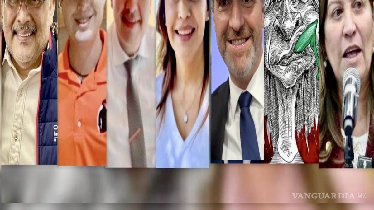 $!En los extremos, Andrés Mijes, Tatiana y Judith Díaz_ fuera de la contienda de Morena por la gubernatura de NL. Colosio va a perder lo que le queda en Sonora. Al centro, Waldo, Clara Luz y Adrián de la Garza.