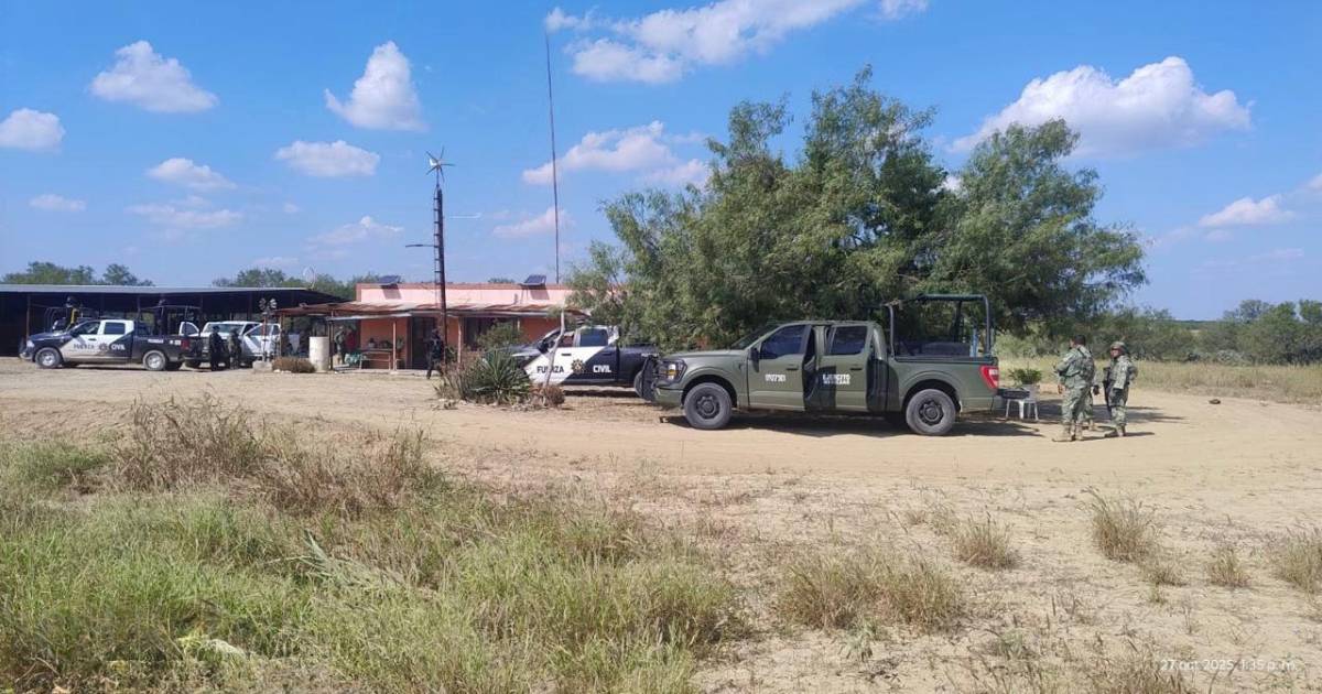 Enfrentamiento deja dos civiles armados fallecidos y siete detenidos, en Los Aldamas, Nuevo León