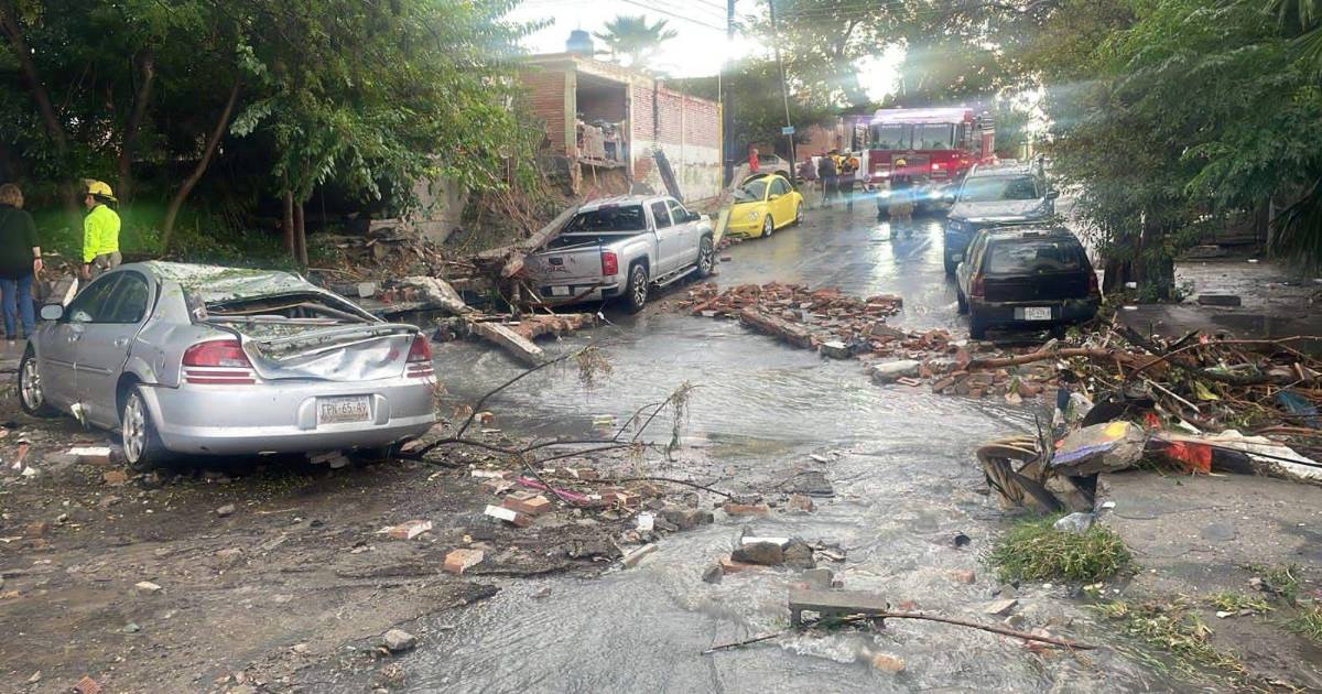 Saltillo: otra vez las lluvias provocan caos