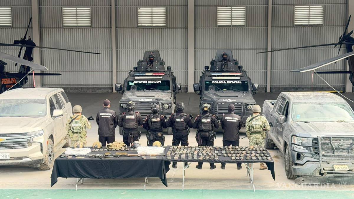 Decomisan armamento de alto calibre y vehículos en Parás, Nuevo León