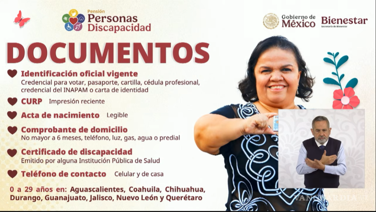 $!Anuncian registro para la Pensión Bienestar de personas con discapacidad: fechas y requisitos