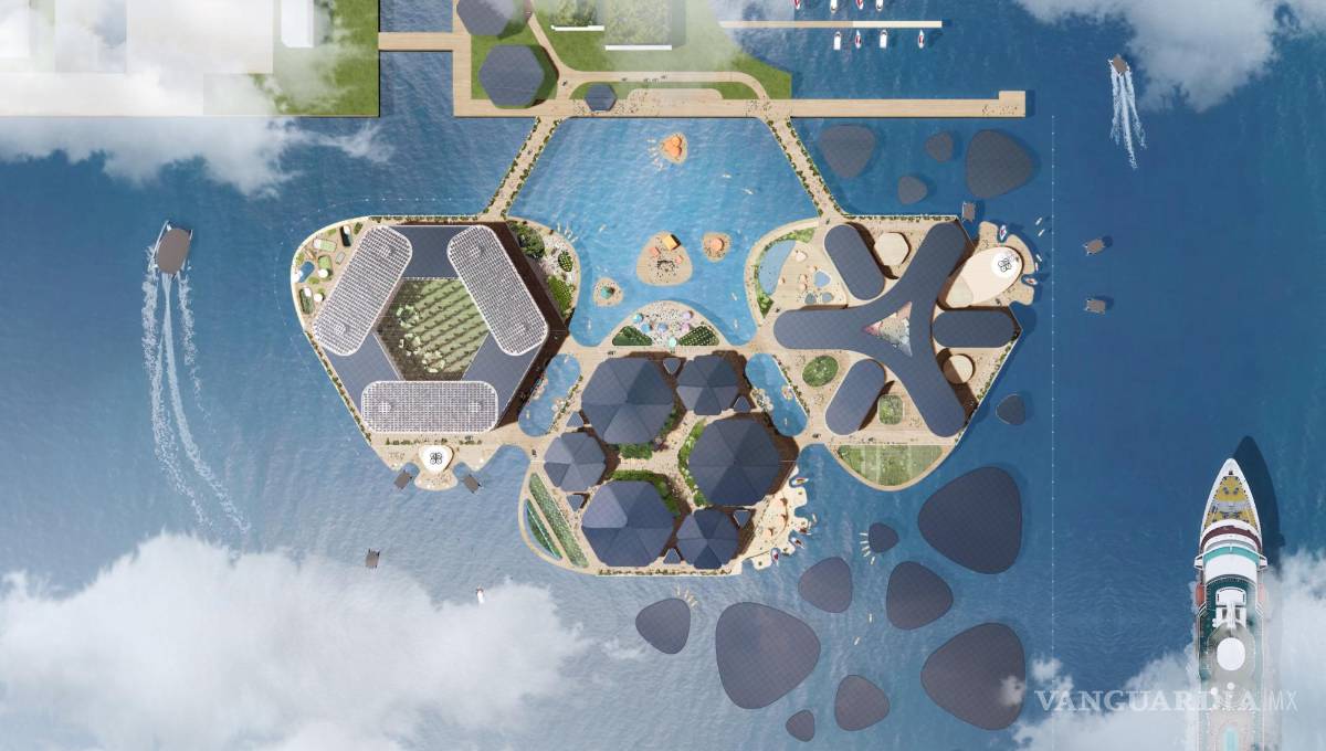 $!Oceanix Busan, las tres plataformas.