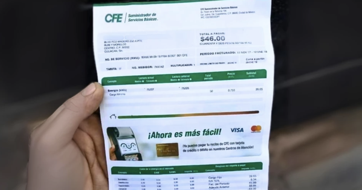 CFE: ¿Hay descuentos especiales para adultos mayores, personas con discapacidad o pensionados en el recibo de luz?