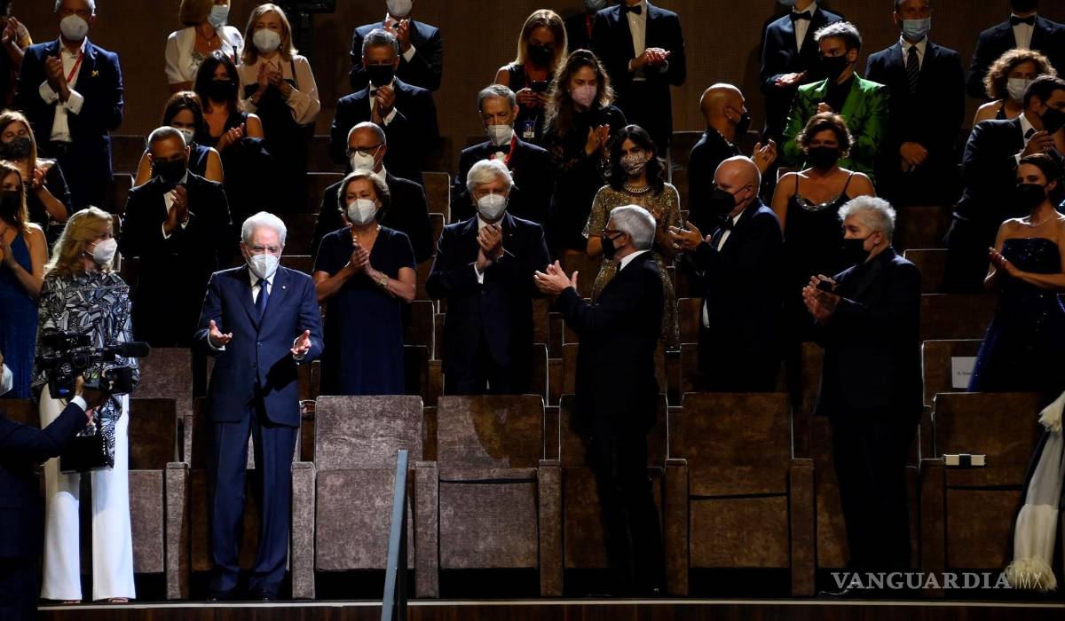 $!Bong lideró la rueda de prensa en el Palazzo Del Casino junto a otros miembros del jurado, incluidas Cynthia Erivo y Chloe Zhao.