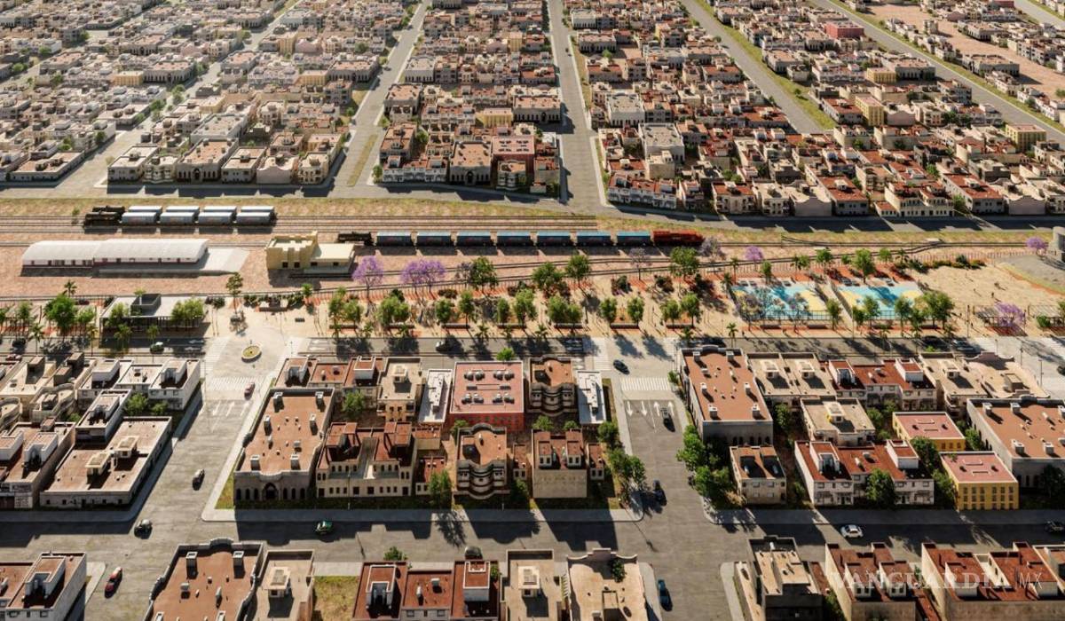 $!SABINAS: Renovación Parque Lineal a un costado de la Estación de Ferrocarril del Municipio de Sabinas en la Colonia Centro.