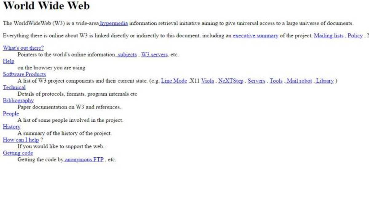 World Wide Web ... ¿Cuál fue la primera página web de la historia y para qué servía?