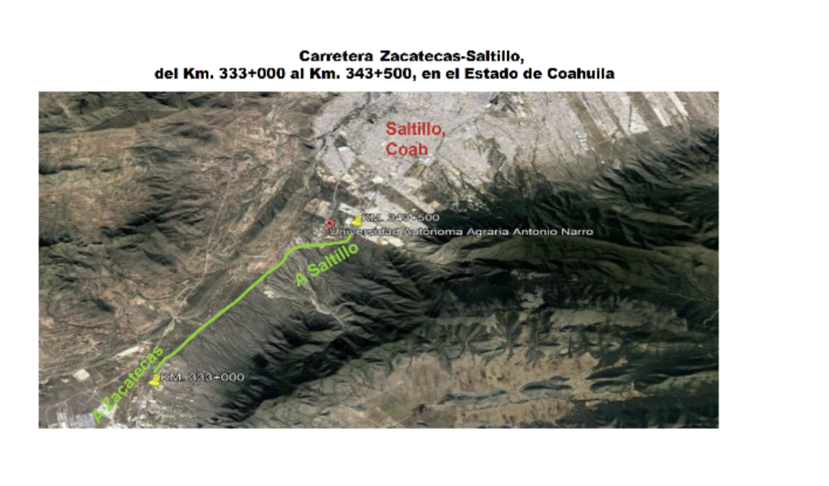 $!Este es el tramo que se estará ampliando, de acuerdo con el convenio publicado en el Diario Oficial de la Federación.