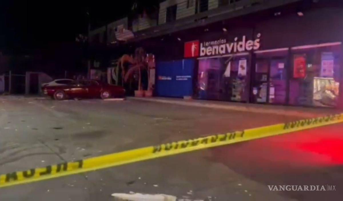 $!Vista aérea de los locales comerciales dañados por el estallido.