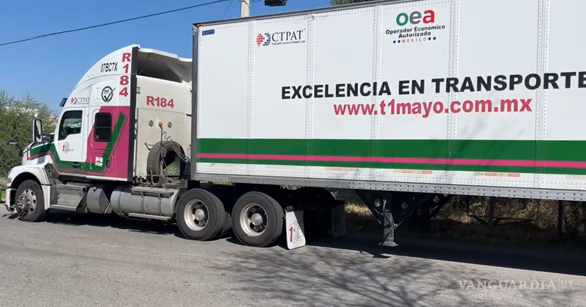 Aseguran tráiler con presunta metanfetamina en Piedras Negras