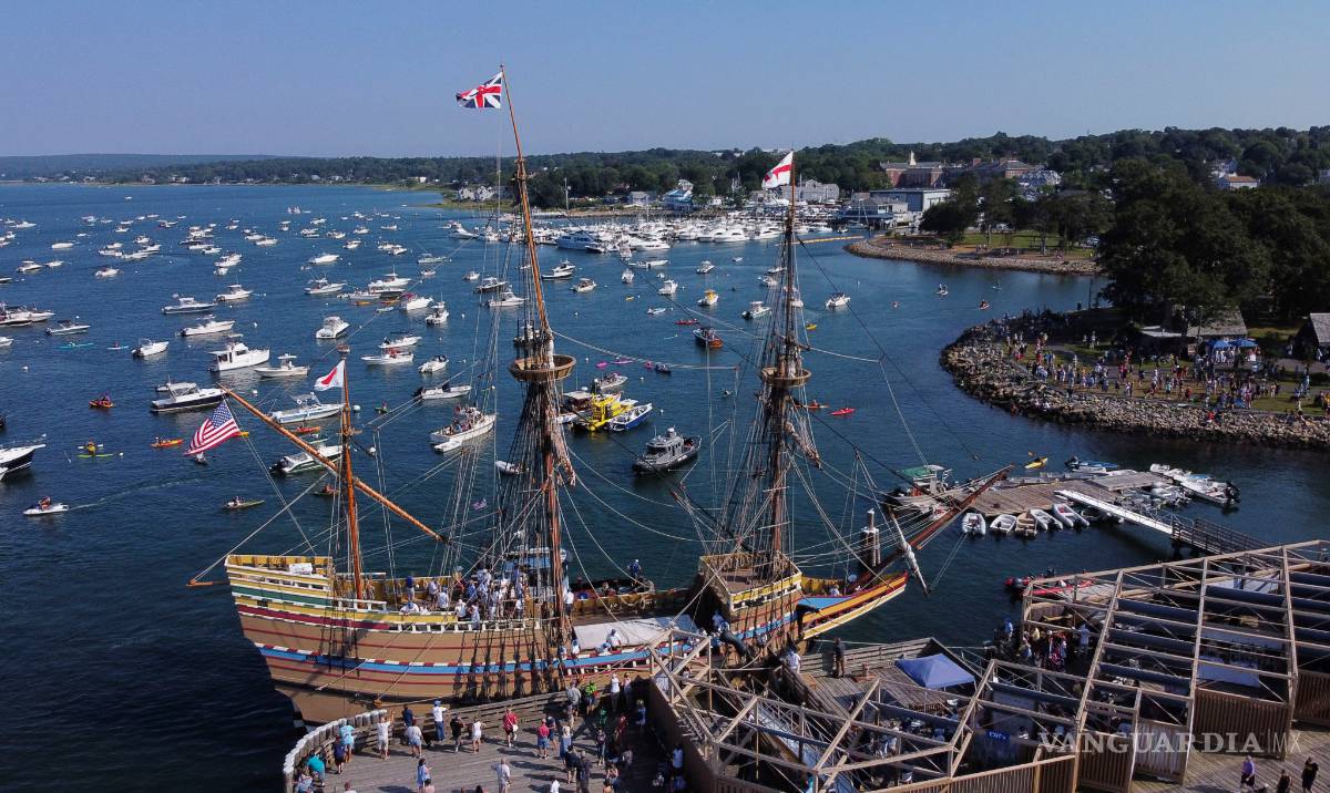 $!Tras una restauración de tres años réplica del Mayflower regresa al puerto de Plymouth