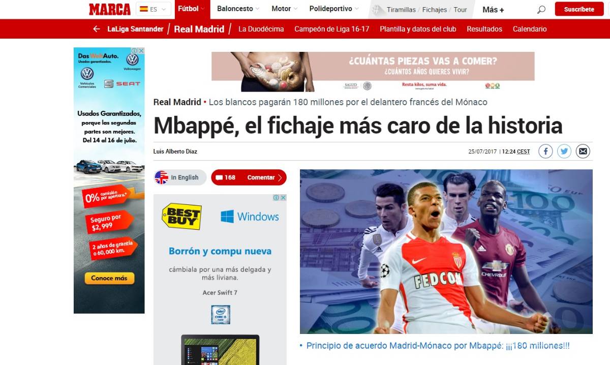 $!Mbappé al Madrid ¿Por 180 millones?