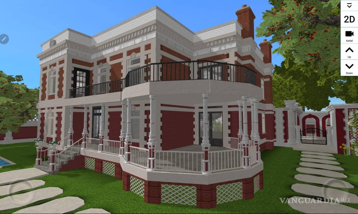 $!Un acercamiento a los detalles arquitectónicos de la Casa Roja, meticulosamente reproducidos en el render.