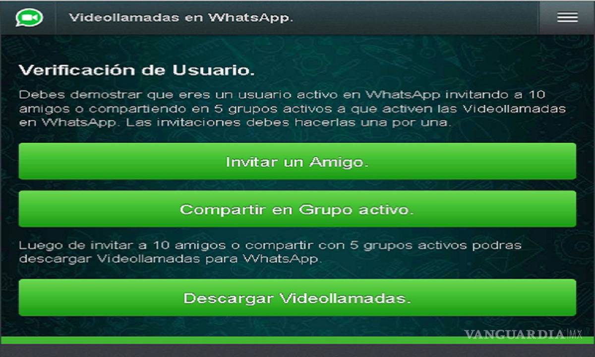 $!Alertan de fraude con supuesta notificación de videollamada por Whatsapp