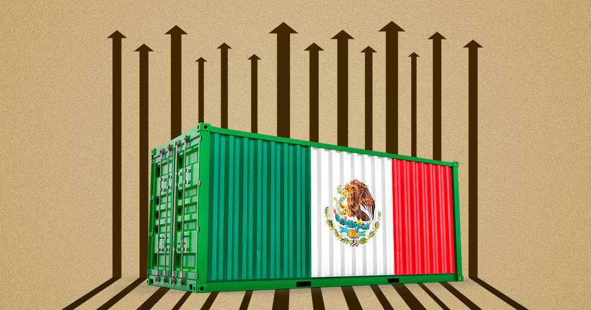 Exportaciones en México incrementaron 14.2%; fueron impulsadas por la industria manufacturera