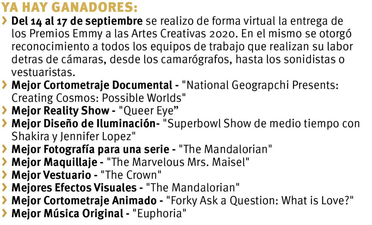 $!¡El show debe continuar! ¿Qué veremos en los Premios Emmy 2020?