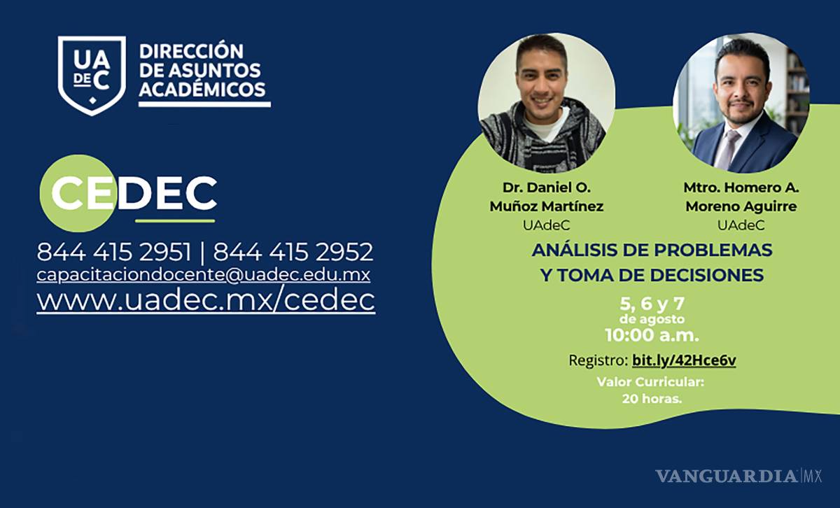 $!La UAdeC abrió una nueva convocatoria de capacitación dirigida a docentes de las unidades Sureste, Laguna y Norte de Coahuila.