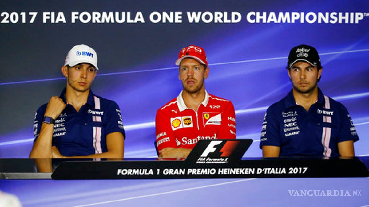 'Checo' Pérez y Ocon firman la 'pipa de la paz'