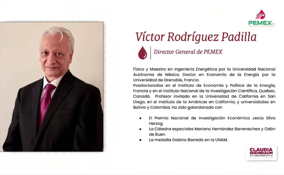 $!¿Quién es Víctor Rodríguez Padilla, el nuevo titular de Pemex nombrado por Claudia Sheinbaum?