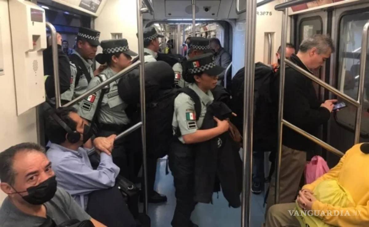 $!La Guardia Nacional está llevando labores de vigilancia en las estaciones del metro en CDMX