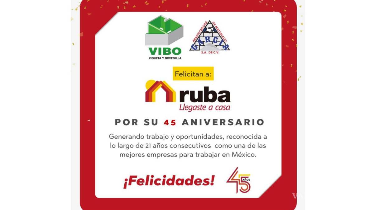 Ruba cumple 45 años marcando el rumbo de la vivienda en México