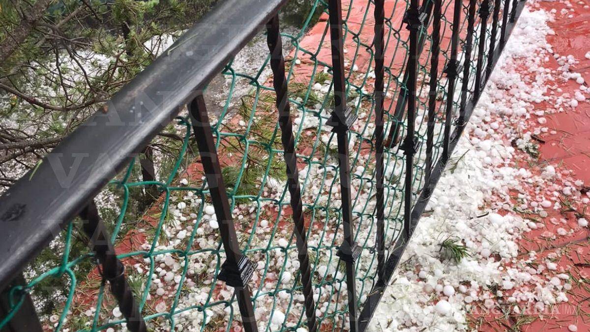 Cae granizo en Sierra Hermosa y ayuda a calmar el fuego