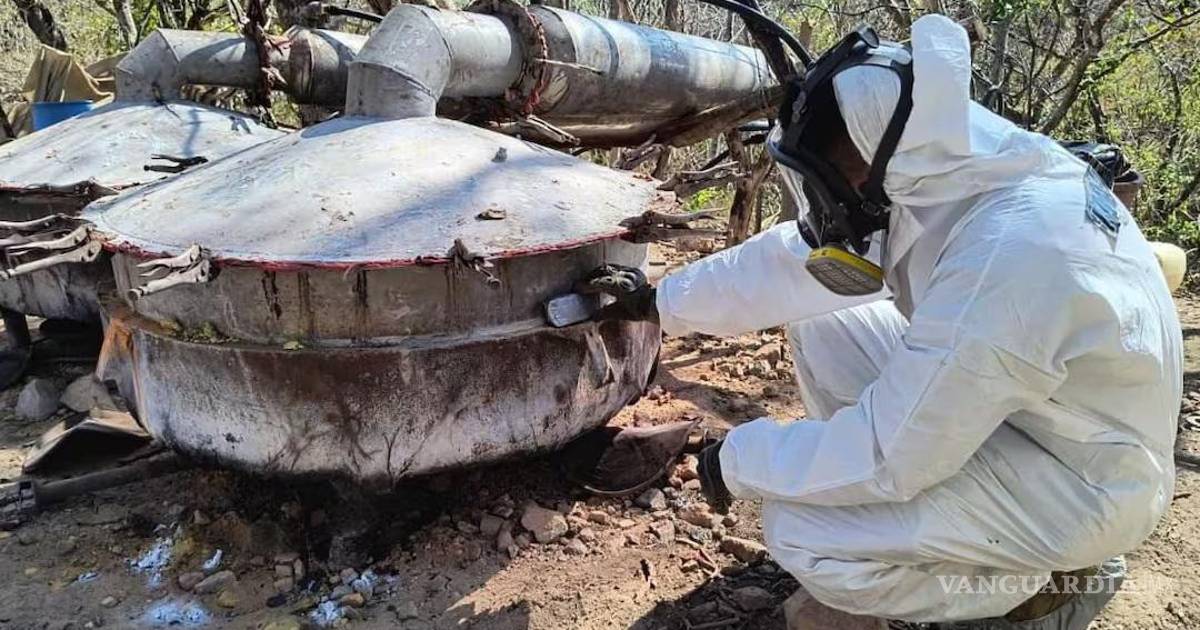 Cae narcolaboratorio en ‘territorio de Los Chapitos’: Marina destruye químicos y equipo en Cosalá