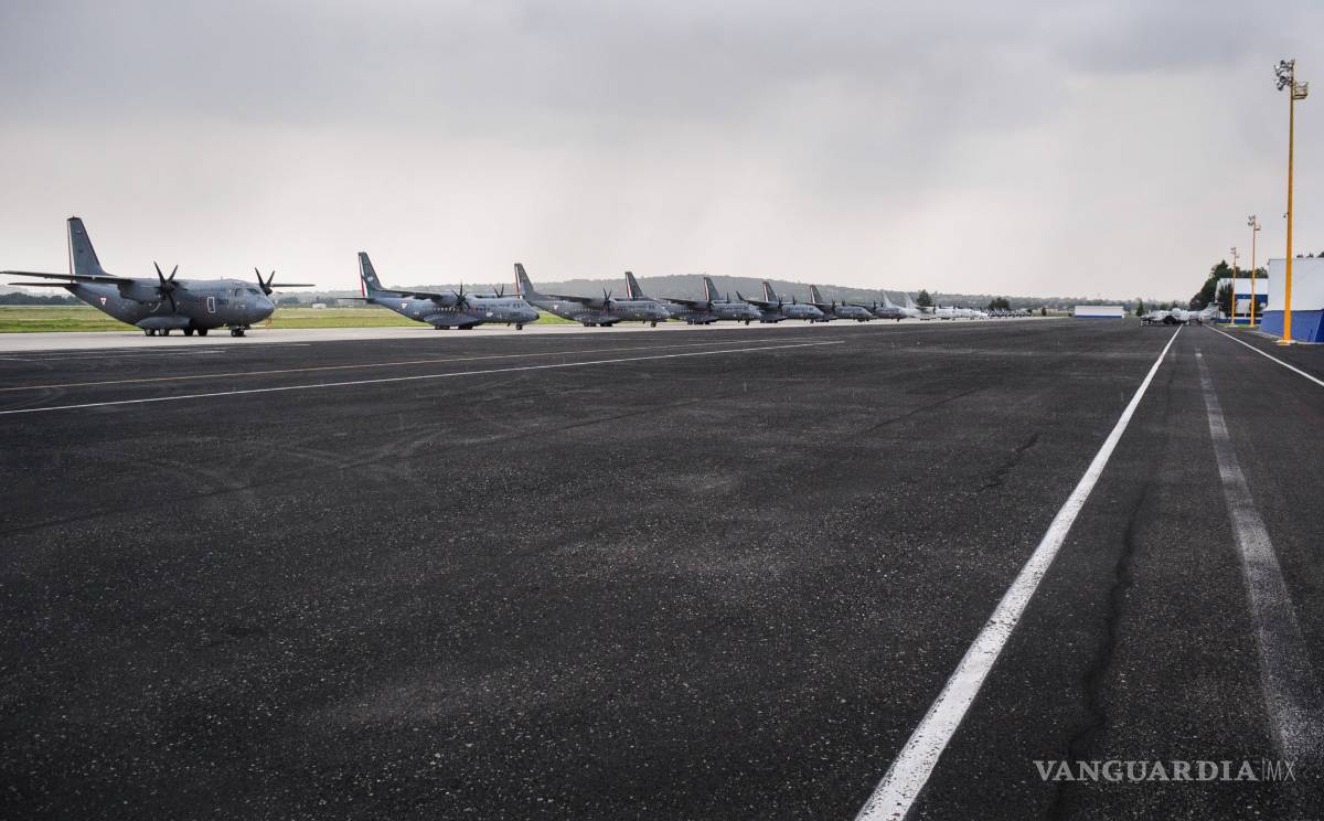 $!‘Calienta motores’ la Fuerza Aérea Mexicana para desfile del 16 de septiembre