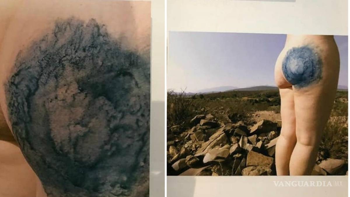 Artista argentina orina arte rupestre en Coahuila