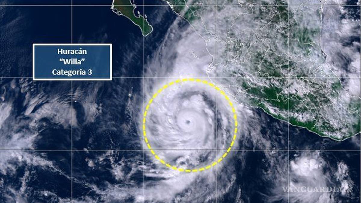 Huracán Willa sigue tomando fuerza, ya es categoría 3
