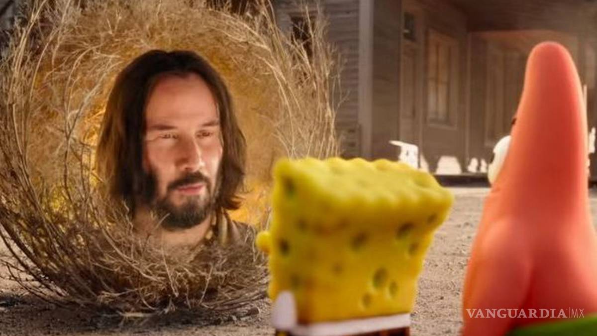 Keanu Reeves truena internet tras aparecer en el tráiler de 'Bob Esponja: Al rescate'