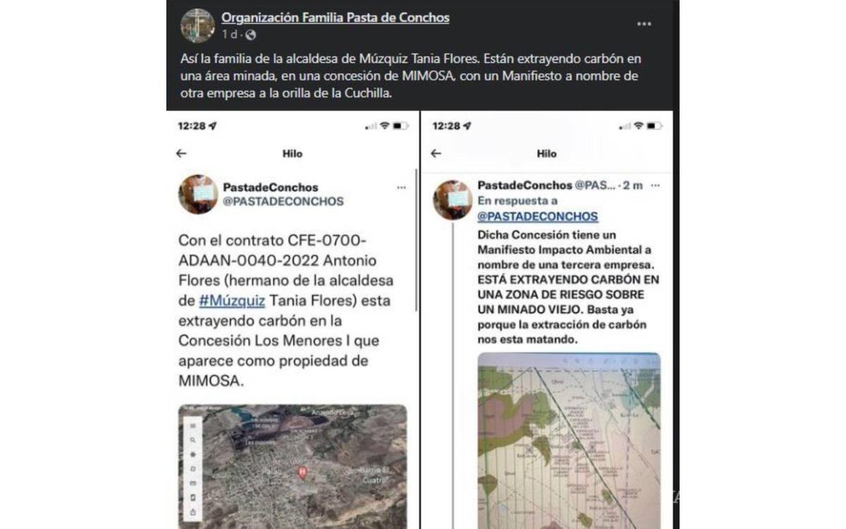 $!La organización señaló al empresario Antonio Flores de extraer carbón con consesión de MIMOSA.