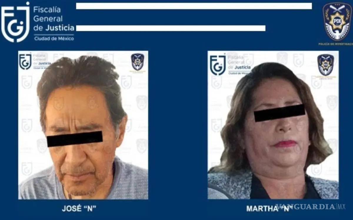 $!La Fiscalía capitalina logró establecer la posible participación en el feminicidio de Karen Itzel, de José Luis “N” y Martha Beatriz “N”, padre y madre del posible feminicida