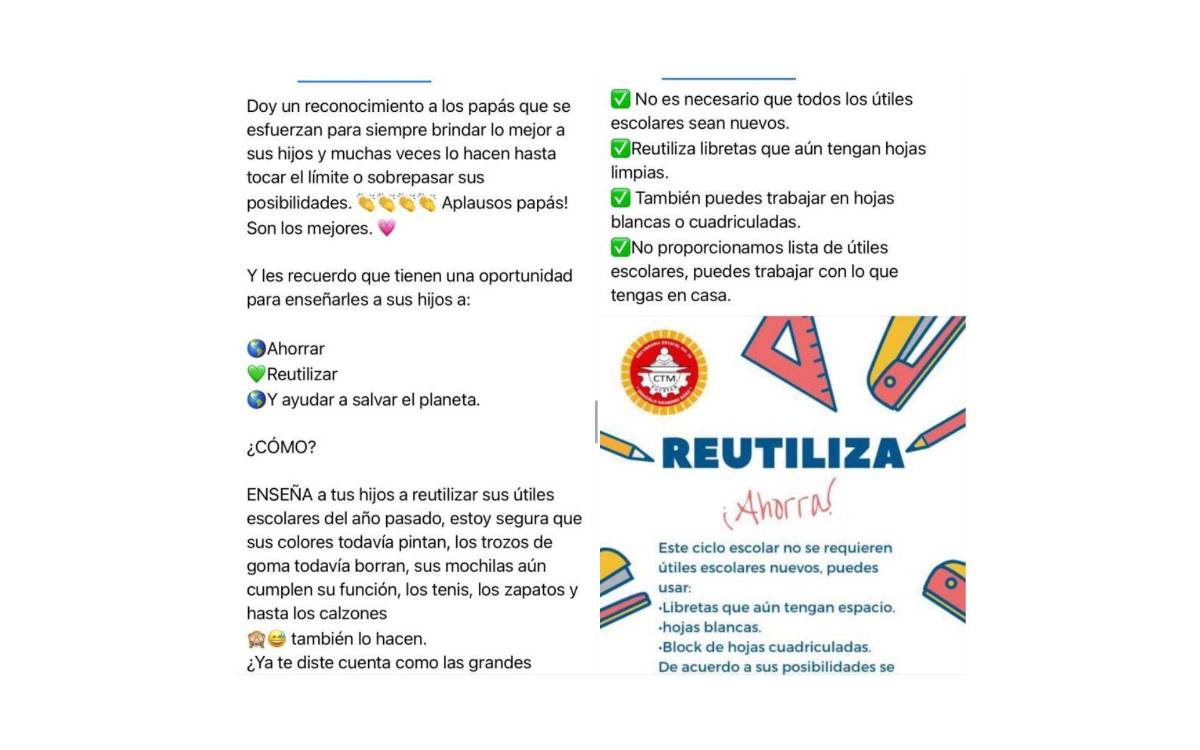 $!La maestras y madres de familia invitaron a revisar qué materiales de escuela pueden ser reutilizados.