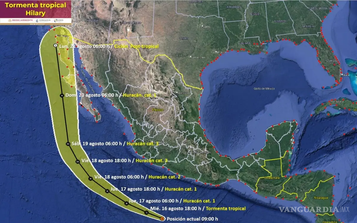 $!La trayectoria estimada