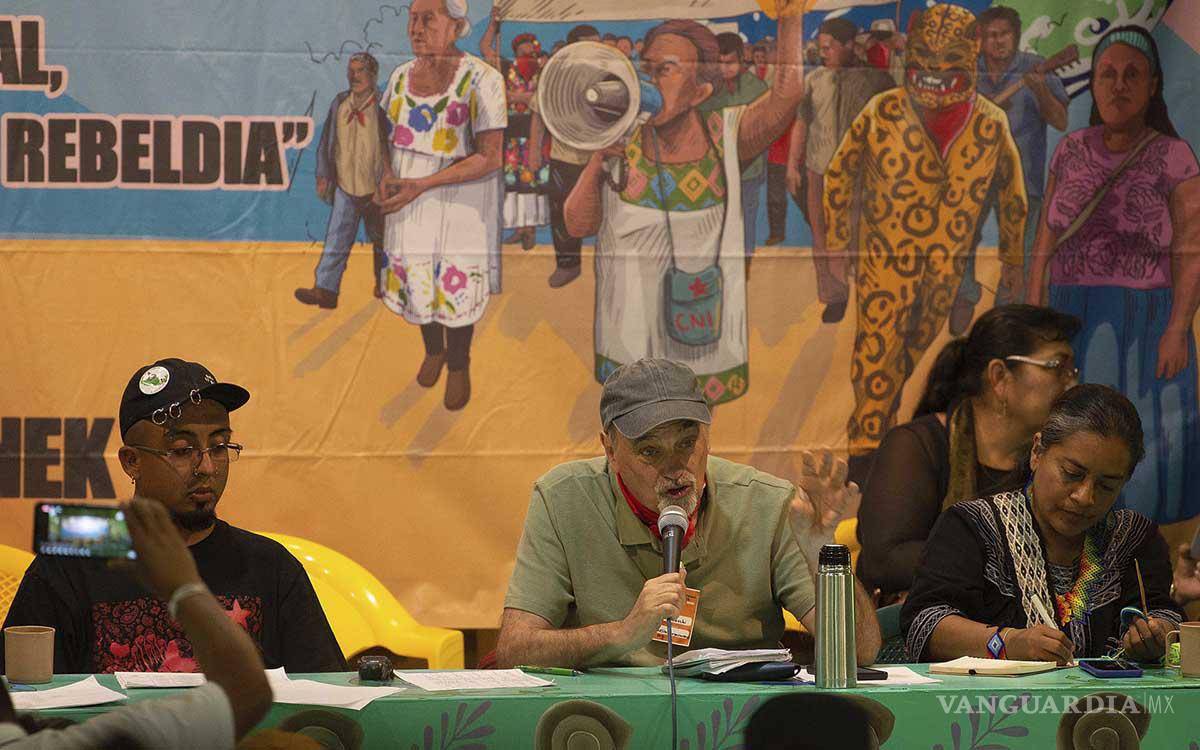 $!Durante un encuentro en San Cristóbal de las Casas, Carlos González, integrante del CNI, señaló que ‘México tiene un gobierno traidor’