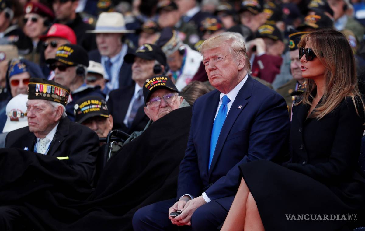 $!Trump homenajea a veteranos de EU en el 75 aniversario del Desembarco de Normandía