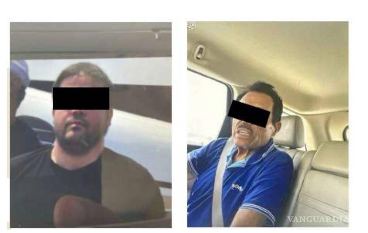 $!El Gobierno federal de México reveló las fotografías de Zambada y Guzmán asegurados.