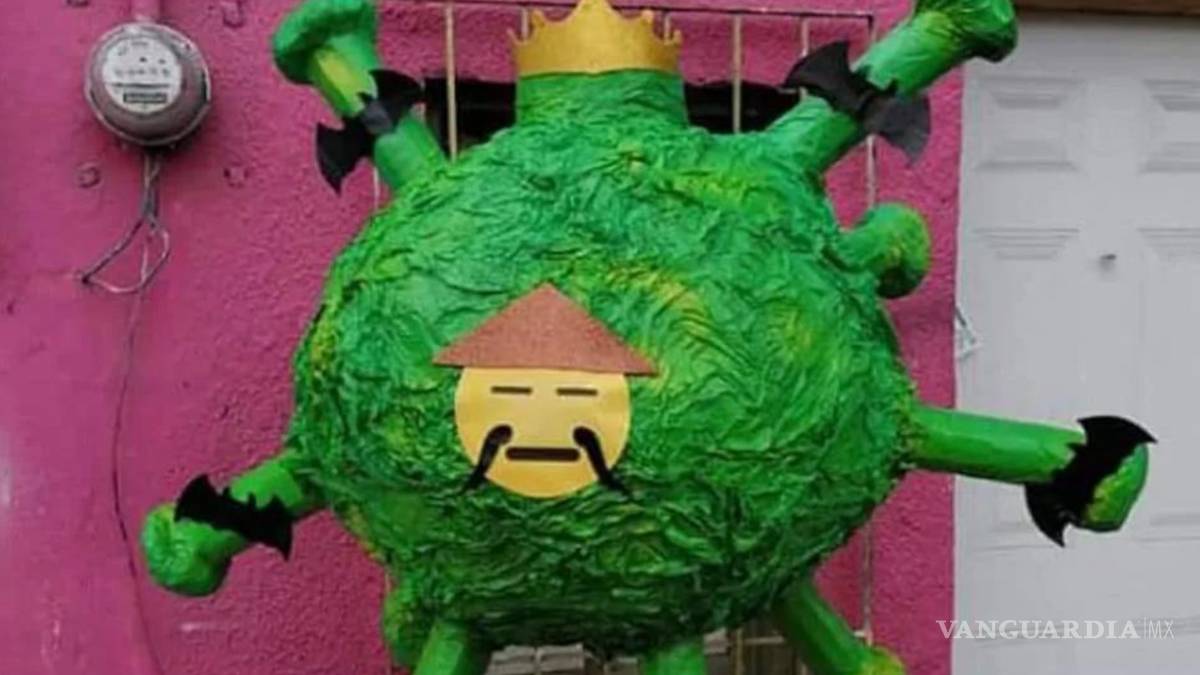 ¡Llévela, llévela! En Reynosa crearon la piñata del coronavirus