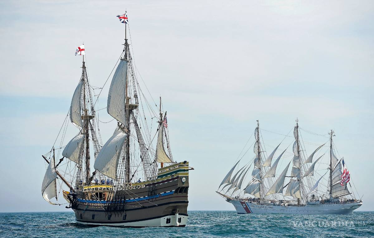 $!Tras una restauración de tres años réplica del Mayflower regresa al puerto de Plymouth