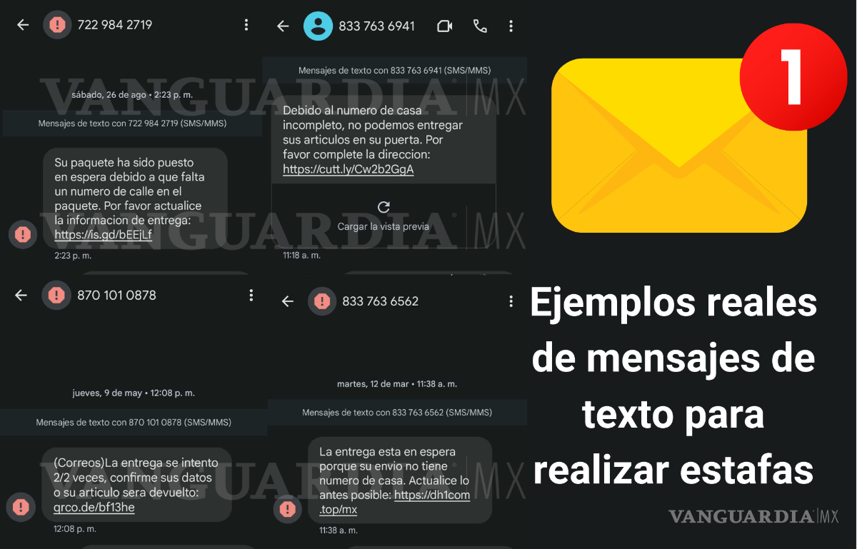 $!¿Te llegó un mensaje diciéndote que no pudieron entregar un paquete? ¡Cuidado! Así funciona esta estafa